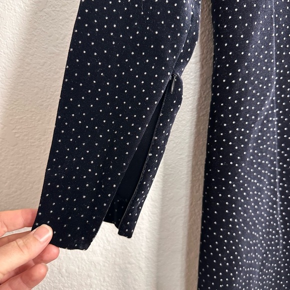 Theory Black Polkadot Mini Velvet Dress - Picture 5 of 8